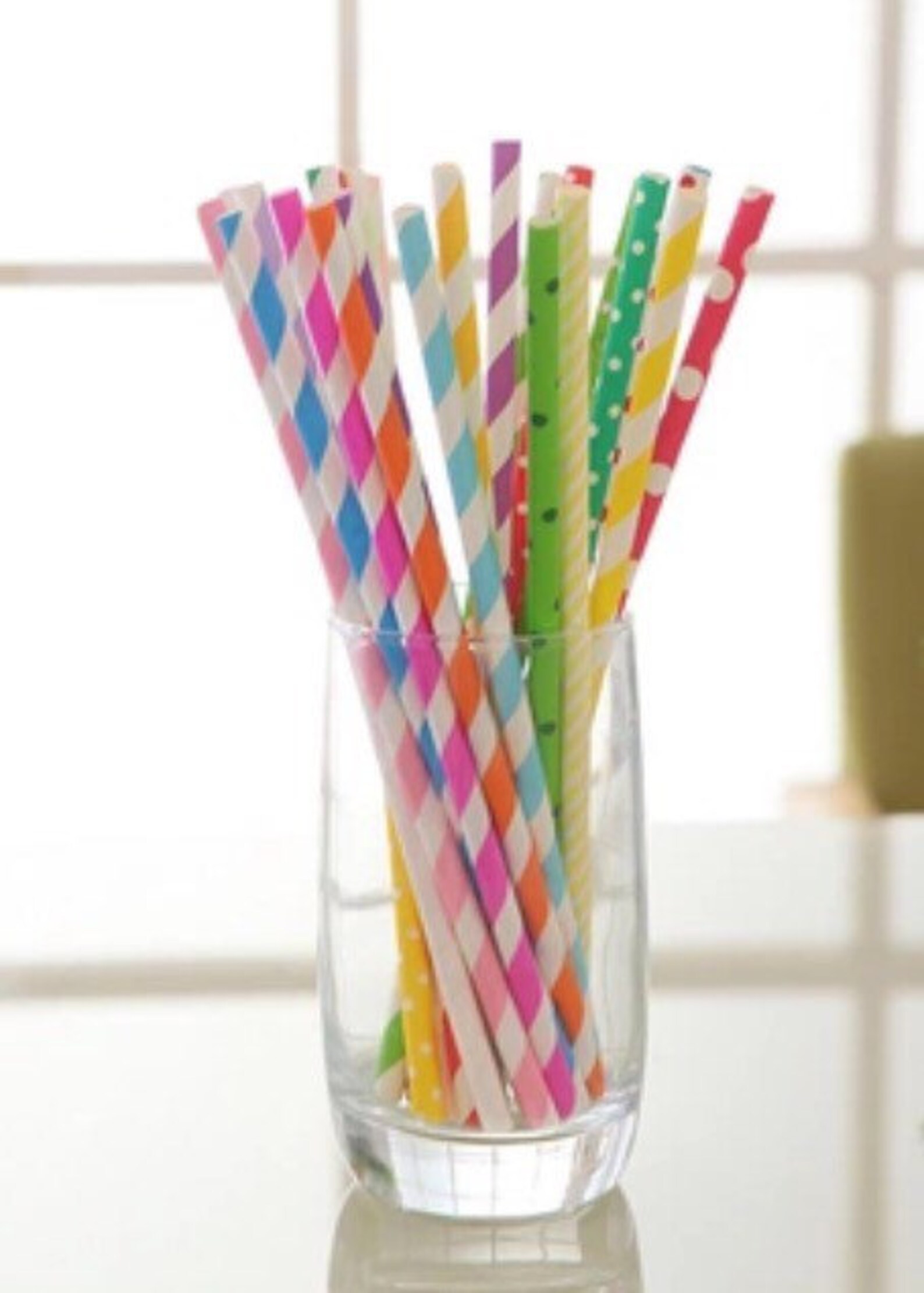 Cardboard straws 25pak Colorful Disposable Ecofriendly Etsy