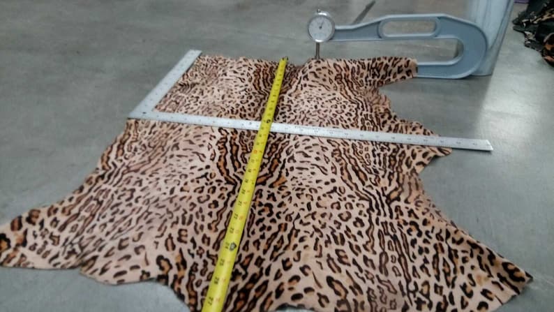 Hair on hide calf hair-on leather hide leopard cheetah animal print #ay0830-3