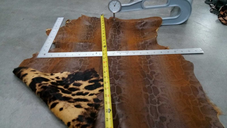 Hair on hide calf hair-on leather hide leopard cheetah animal print #ay0830-3