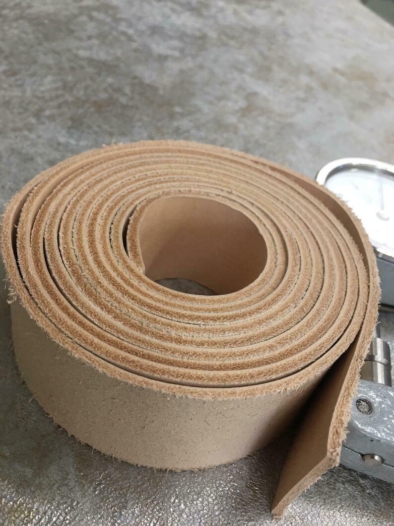 Leather strip natural veg tanned 7/8 oz 1-1/2 wide 12 24 36 48 | Etsy
