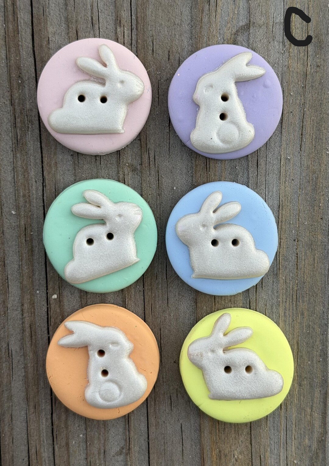 Handmade Polymer Clay Buttons: Rabbits, Ducks, Elephants, Bears ...