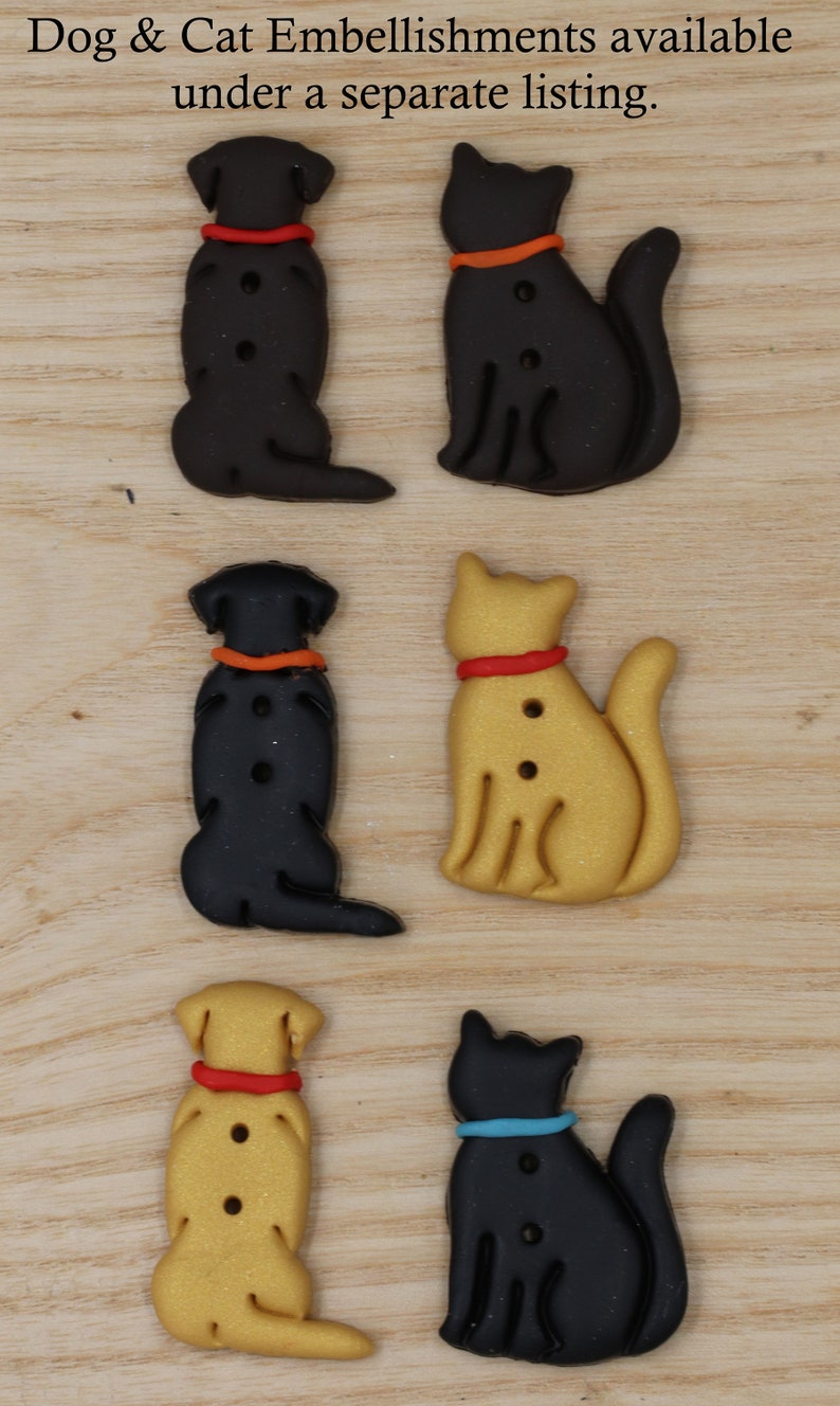 Pawprint for Dog and Cat Polymer Clay Buttons image 5