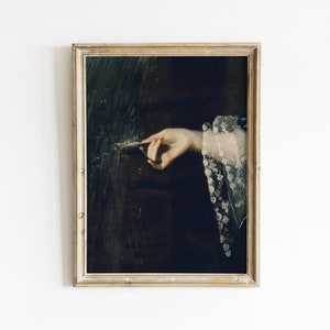 Moody Vintage Portrait Painting | Victorian Art Print | Dark Portrait Art | Surreal Painting
