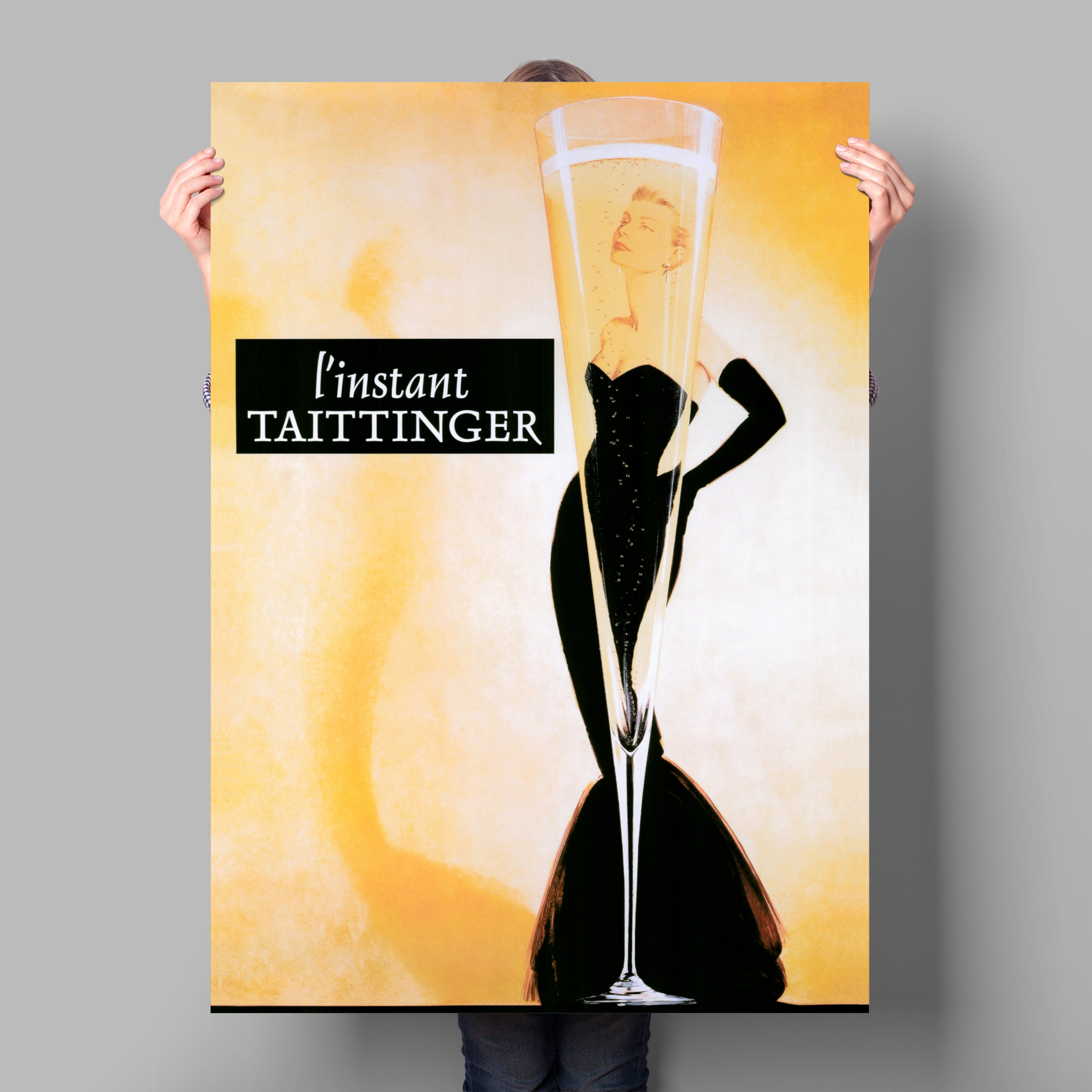 L'instant Taittinger Vintage Poster, Champagne Vintage Poster
