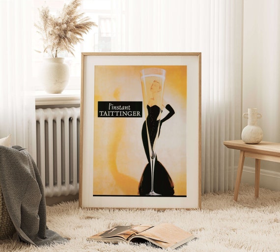 Taittinger Comtes de Champagne ポスター Taittinger Champagne Poster - Large Size Catherine Deneuve c1980