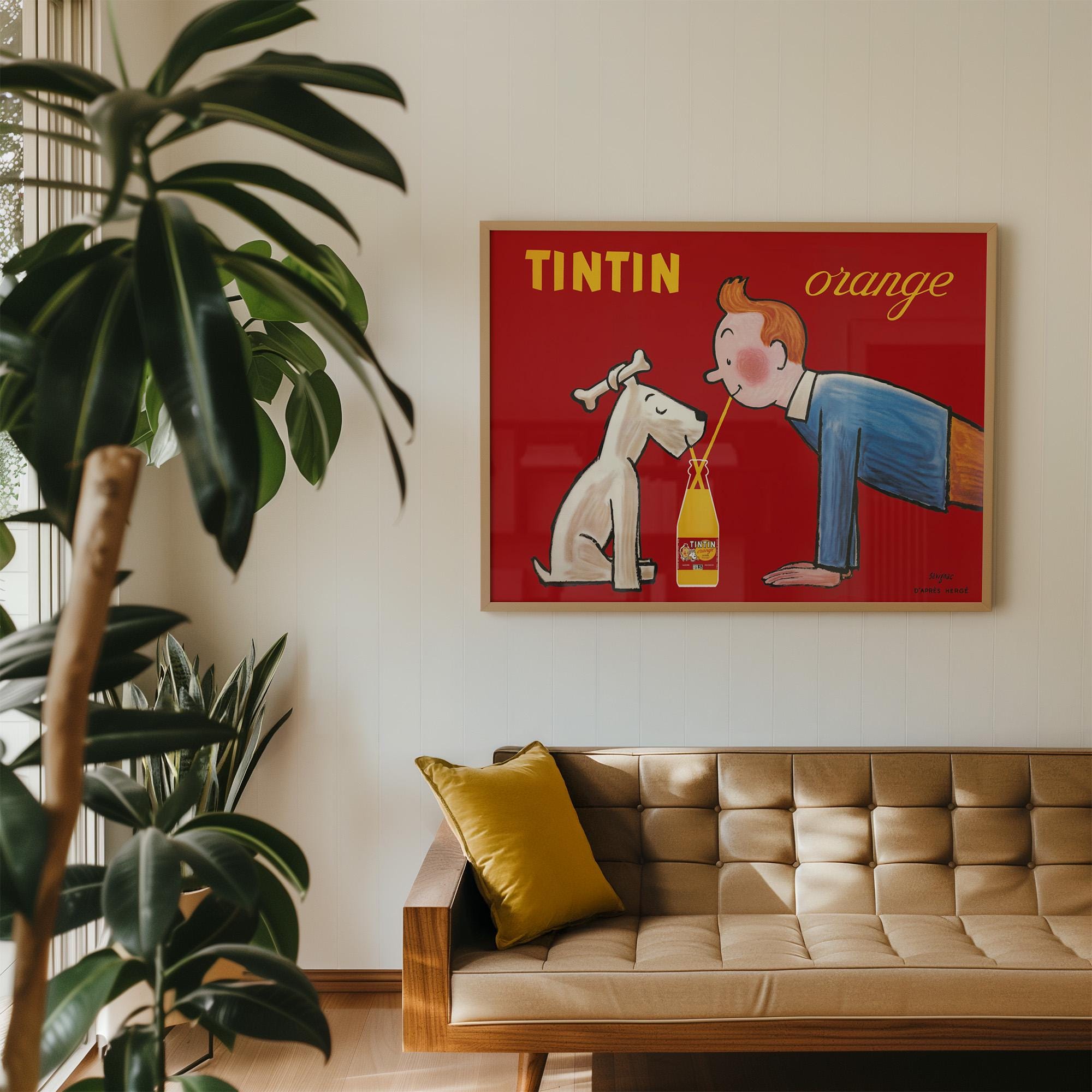 Tintin Orange Soda Vintage Poster by Ray Savignac - Etsy UK