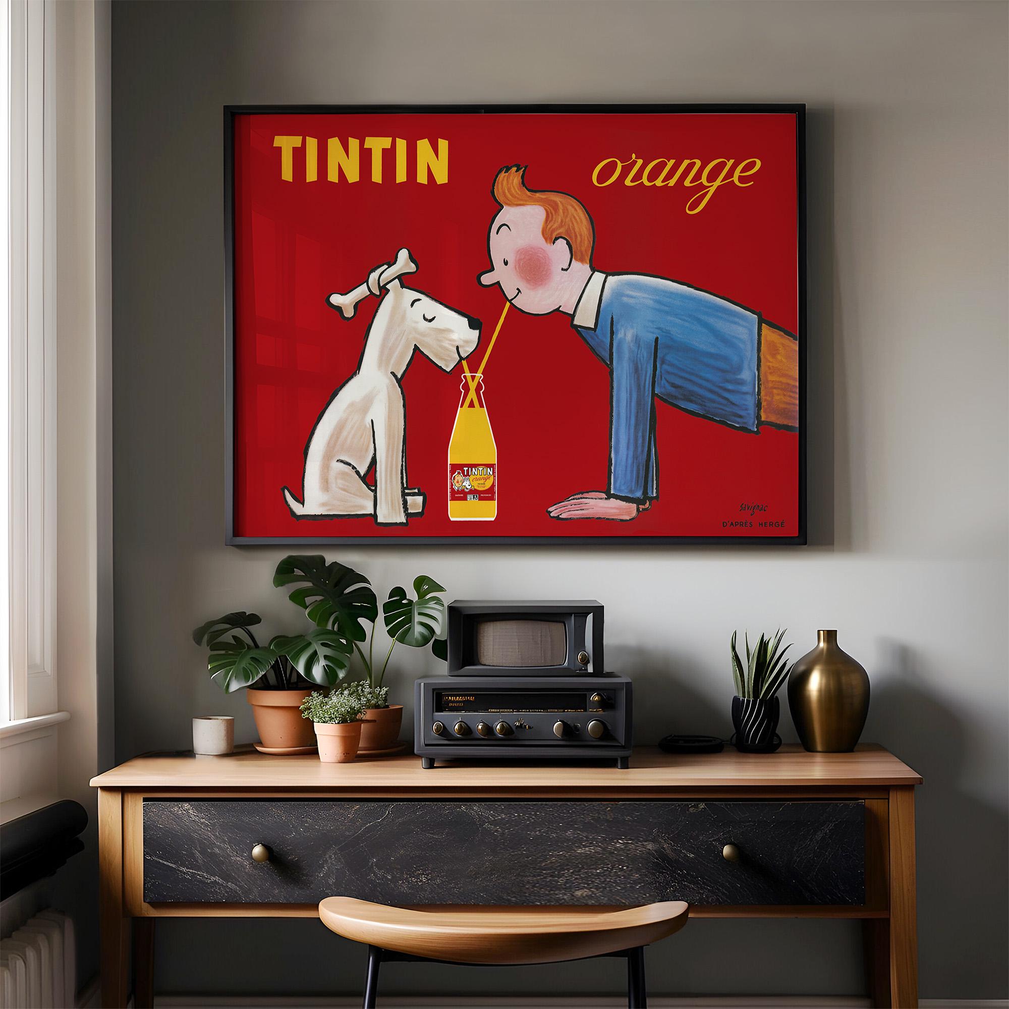 Tintin Orange Soda Vintage Poster by Ray Savignac - Etsy UK