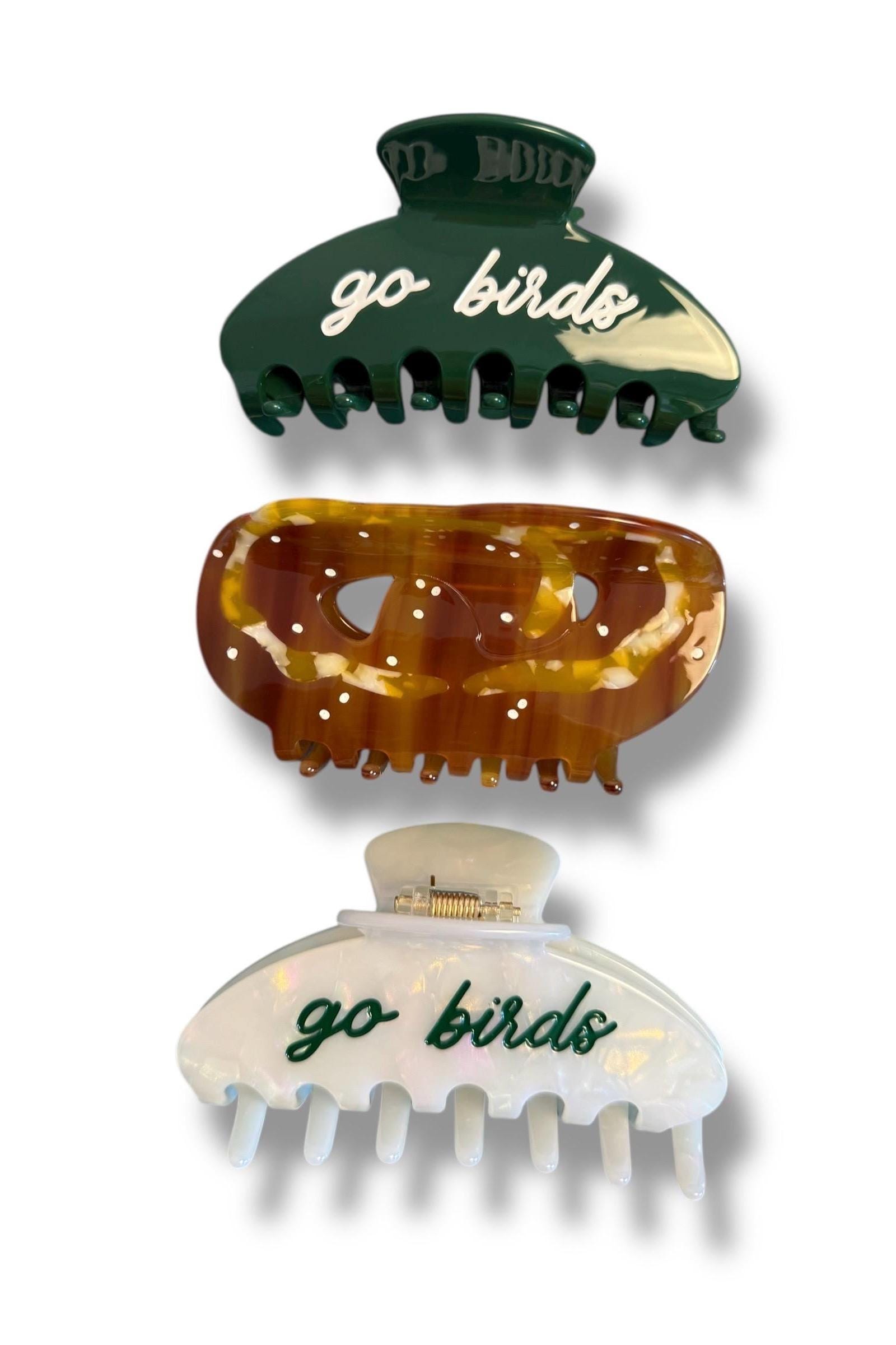 Philly GO BIRDS or PRETZEL Eagles Inspired Claw Clip | 4” High Quality for All Hair Types