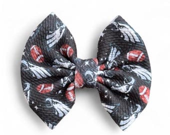 Eagles Inspired Bow | Black |  Multple Styles & Sizes