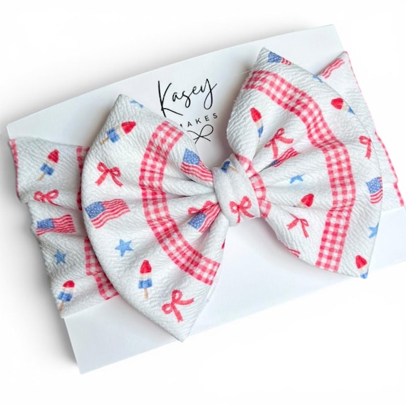 PATRIOTIC POPS -Mommy & Me Matching- 4th of July Headbands, Bows, Headwraps, Scrunchies, Headbands, Infant Bows| Sibling Matching
