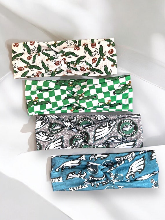EAGLES Inspired SOFT Twisted Headband| Philadelphia Football Inspired Prints |Pull over headband for Adults| Philly Hair Accessories