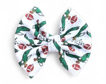 Philadelphia Eagles Hair Bow | Philly Special Bow | Retro Kelly Green Bird | Game Day Accessory | Eagles Gift | Multiple Styles Available