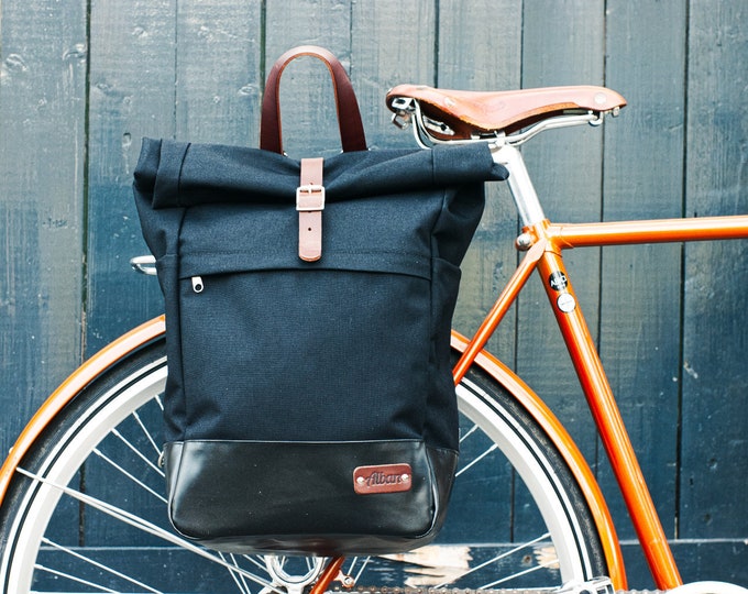 Roll Top Pannier / Backpack Pannier Bag / Cycle Bag / Pannier Etsy UK