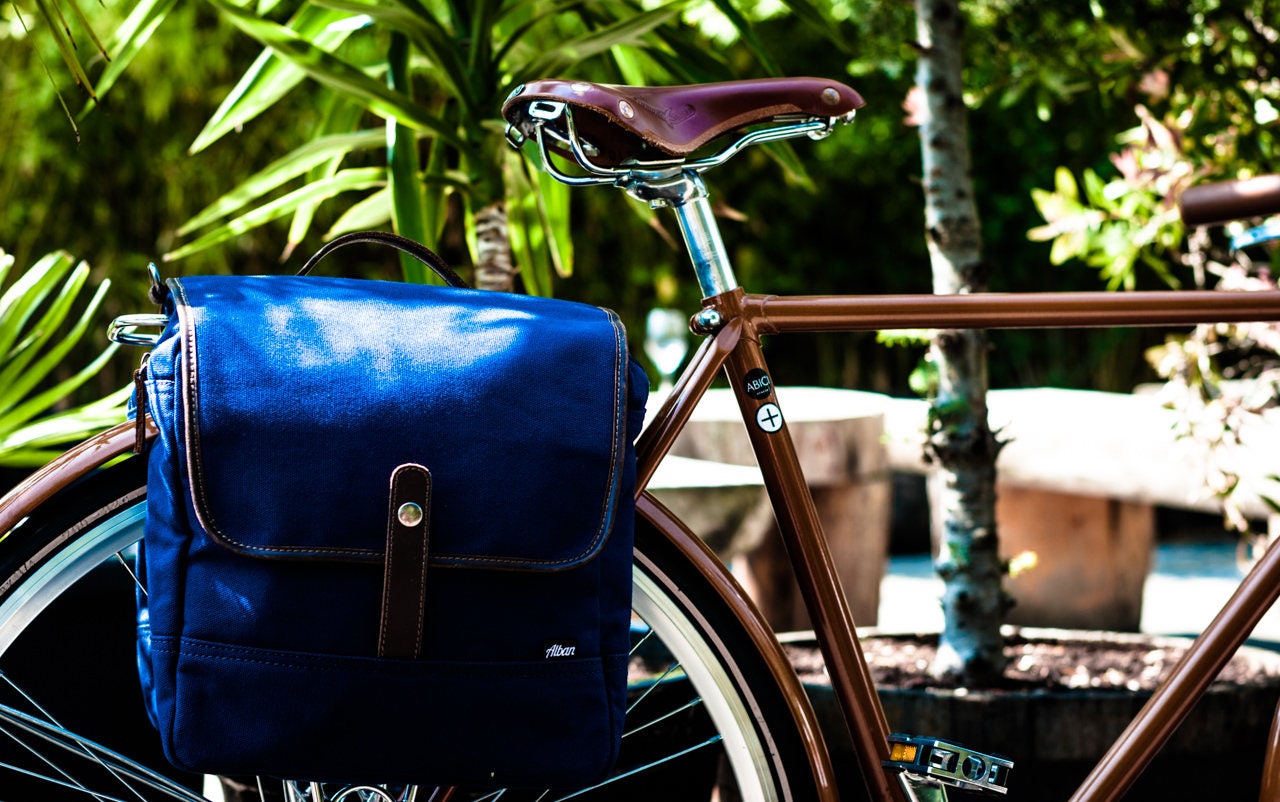 Bicycle Pannier / Bike Pannier / Bicycle Bag / Pannier Bag / Etsy