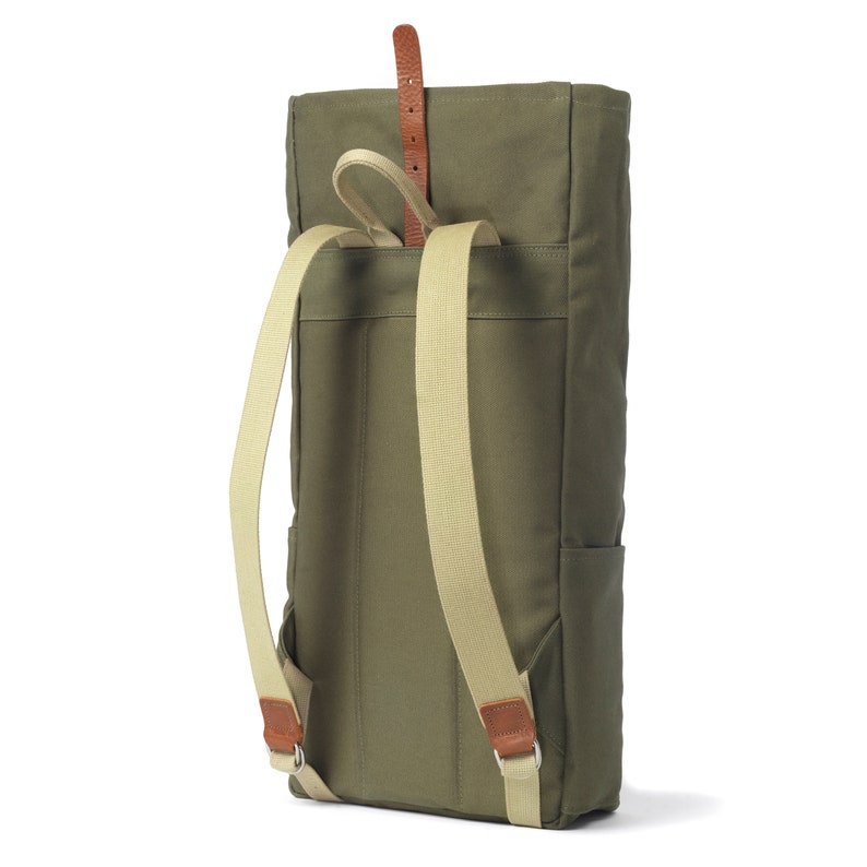 Roll Top Backpack / Canvas Backpack / Canvas Rucksack / Bike Etsy