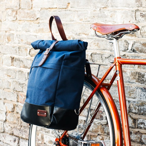 Roll Top Backpack /waterproof Bicycle Pannier/ Convertible Etsy
