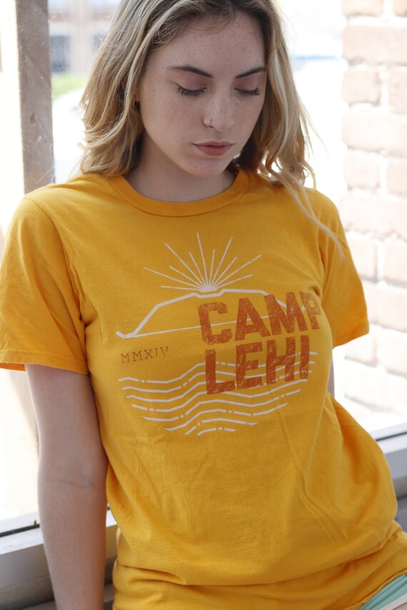 80's Vintage Graphic Tee, Camp Lehi, Vintage Trave