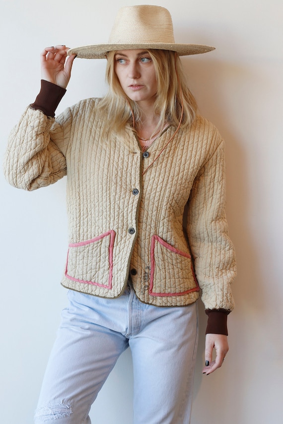 Vintage Czech Quilted Liner Jacket, Military liner