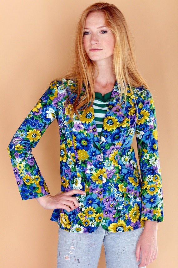 Dead Stock Vintage 70's JC Penney Floral Jacket /