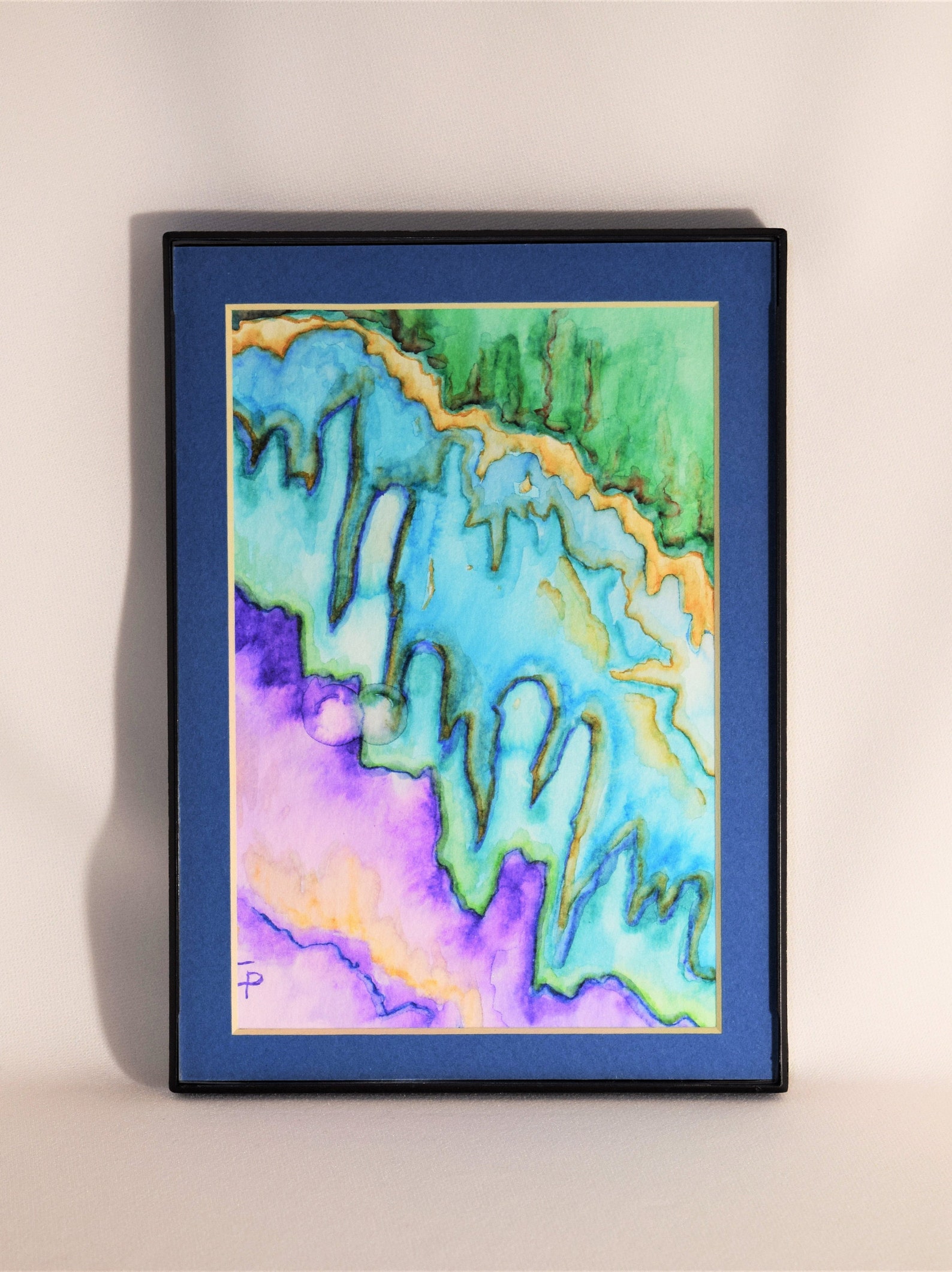 Abstract Watercolor Wall Art Framed Original/prints Available/gem Wall