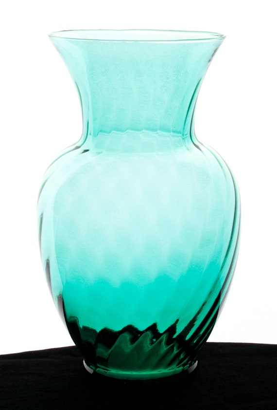 Vase Glass 11 Indiana Glass Vase Illusions Etsy