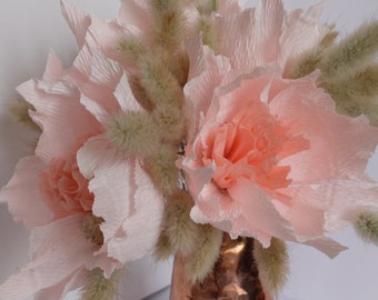 Dried flower bouquet // Flower bunch // Rustic wedding bouquet // Natural flower //  Peonies // Roses // Magnolia // fleurs séchées