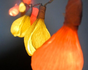 Lights garland, Battery lights, Flower garland, Wedding decor, String lights, Wedding lights, Fairy lights, Home lights, Handmade decor