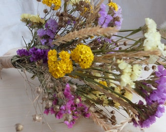 Dried flower bouquet // Flower bunch // Rustic wedding bouquet // Natural flower //  Peonies // Roses // Magnolia // fleurs séchées