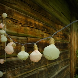 HANDGEMAAKTe string verlichting, Lichten slinger, Flower lights slinger, Bruiloft verlichting, Fairy lichten, Slaapkamer verlichting, Magnolia decor, Rozen.