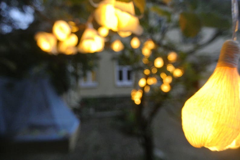 Lights garland, String lights, Fairy lights, Wedding lights, Home lights, Garden lights, Battery lights, Rustic wedding decor. image 2