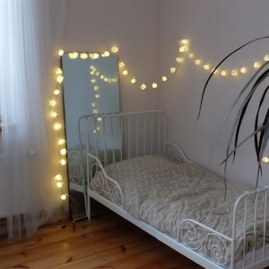 HANDMADE Rose String lights, Lights garland, Flower lights garland, Wedding lights, Fairy lights, Bedroom lights, Magnolia decor, Roses.