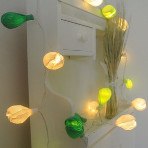 Lights garland, Battery lights, Flower garland, Wedding decor, String lights, Wedding lights, Fairy lights, Home lights, Handmade de