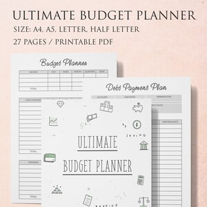 Budget Planner Printable: Monthly Finance Tracking (Digital Download)