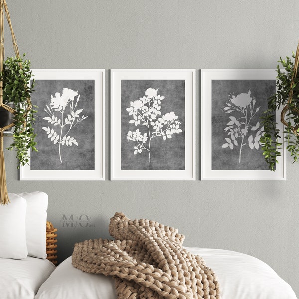 Grey White Wall Art - Etsy