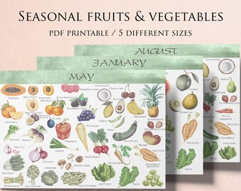 Seasonal Fruit Chart Oregon