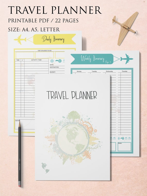travel planner printable road trip planner vacation planner printable planner pages travel itinerary pdf travel journal printable vacation road trip planner