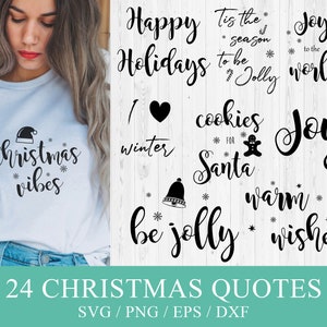 Christmas SVG Bundle: Holiday Quotes, Shirt & Sign Designs (Digital Download)