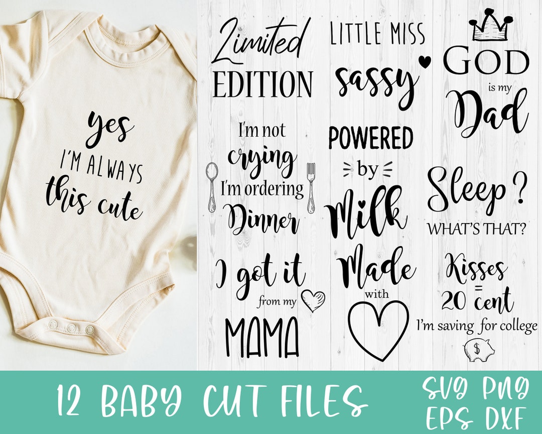 Lustige Neugeborenen Sprüche SVG Bundle süße Baby Onesie Png Etsy.de
