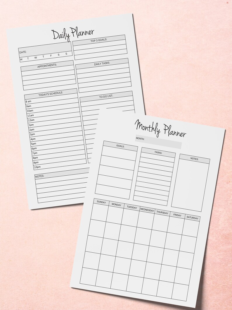 Productivity Planner Printable Project Journal Weekly - Etsy