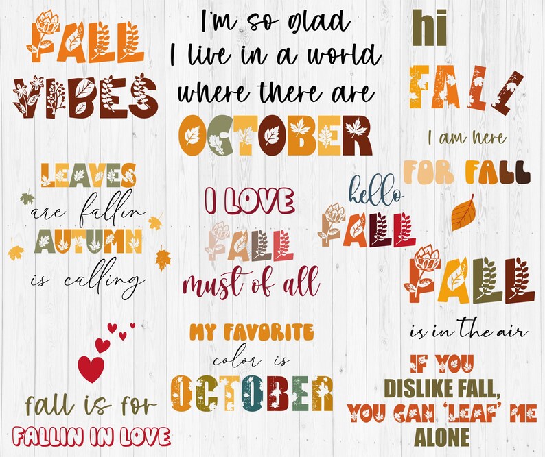 Fall Dislike Retro Fall Autumn Png Bundle - Thanksgiving Quotes Svg (digital Cut ...