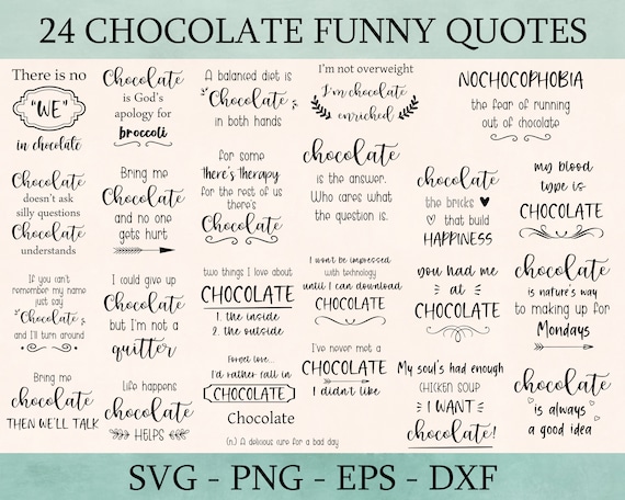 Funny sayings about chocolate