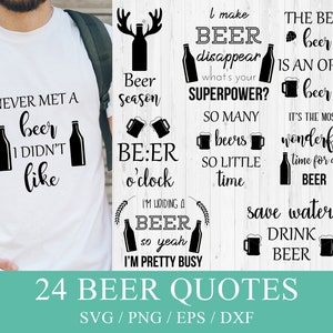 Beer Quotes Svg Bundle: Funny Alcohol Svg for Men (Digital Cut Files)