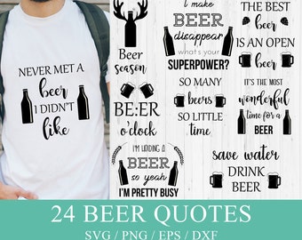 Bier Zitate SVG-Bundle: Lustiger Alkohol für Männer (Digital Cut Files)