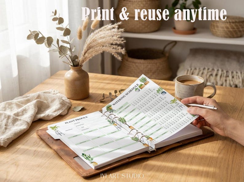 Plant Care Journal: Flower Watering Schedule & Tracker, Gardening Planner image 5