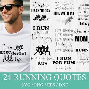 Running Svg Bundle, Workout Png Quote, Runner Tshirt Design, Running Quote Cut Files, Runners Svg