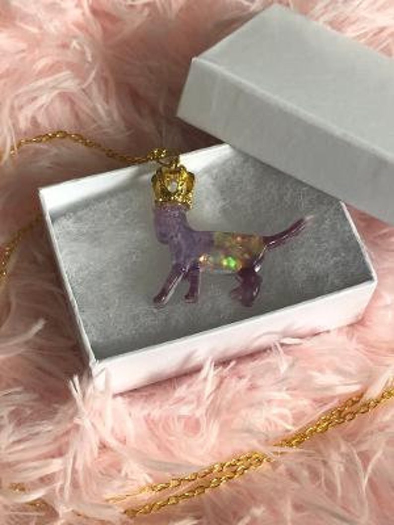 Handmade from resin Royal Kitten Necklace