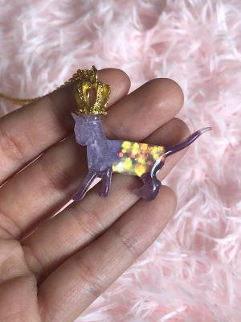Handmade from resin Royal Kitten Necklace