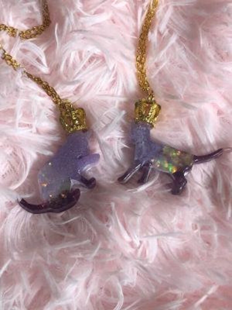 Handmade from resin Royal Kitten Necklace