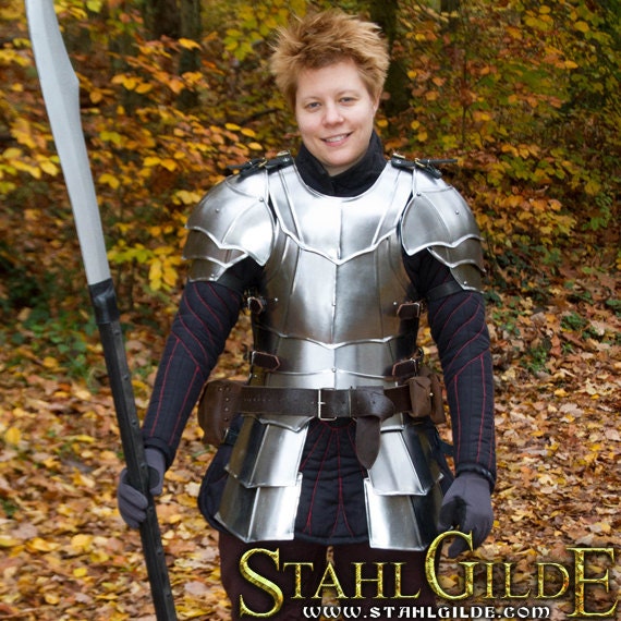 Collectibles Collectibles & Art Medieval Knight Female Fantasy Costume steel Armor Lady