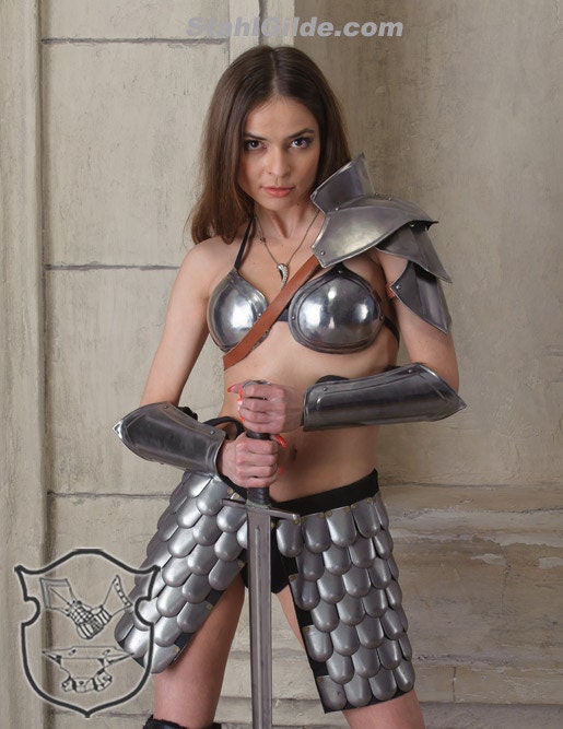 Larp Female Armor Fantasy Cospaly Costume Viking steel Etsy